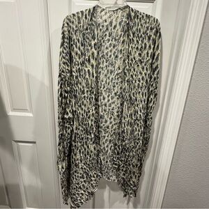 Modena One Size‎ Leopard Print Lightweight Kimono
